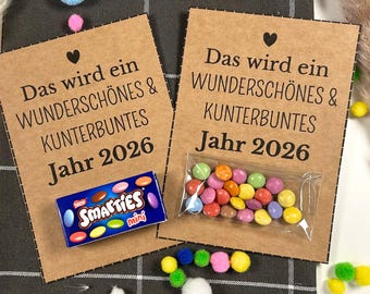 Druckvorlage Silvester | Mitbringselidee Silvester | Silvestergeschenkidee | Tischdeko Silvester | Kleinigkeit für Silvester | PDF