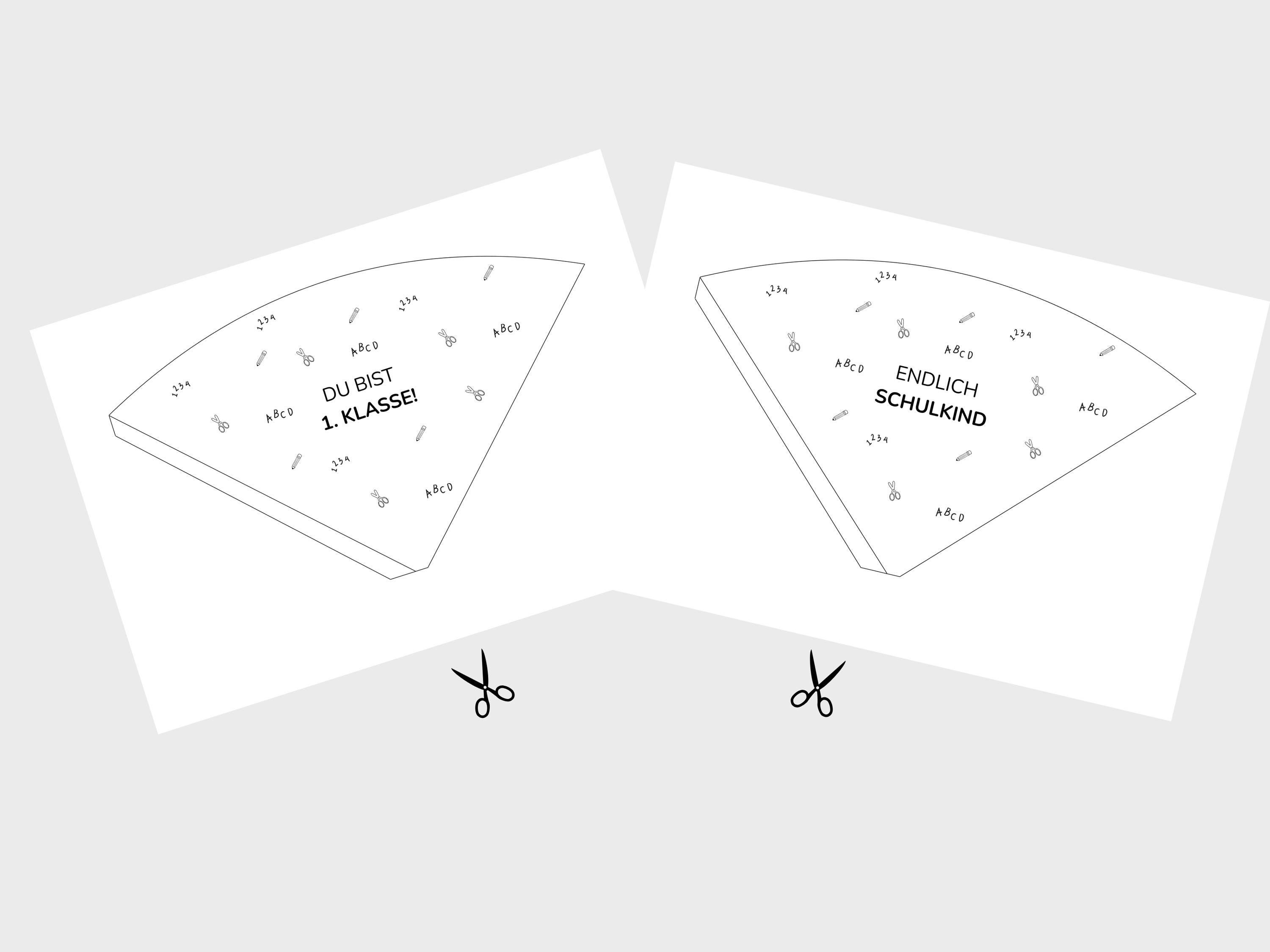Cone Template.pdf Mini School Cone Printable Template | DIY Craft Template to Print ...