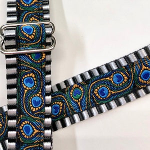 Guitar Style Purse Strap 1" Wide for smaller bags Peacock  Trim