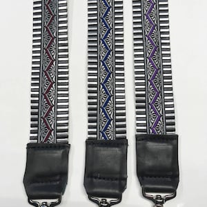 Guitar Style Replacement Purse Strap Black White Purple Blue Red GreenEmbellished