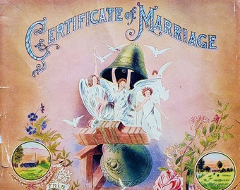 DIGITAL FILE Of 1925 Wedding Certificate