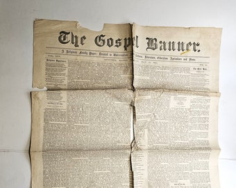 1890 WORN Antique Newspaper