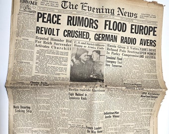 April 28, 1945 -  Vintage World War 2 Newspaper
