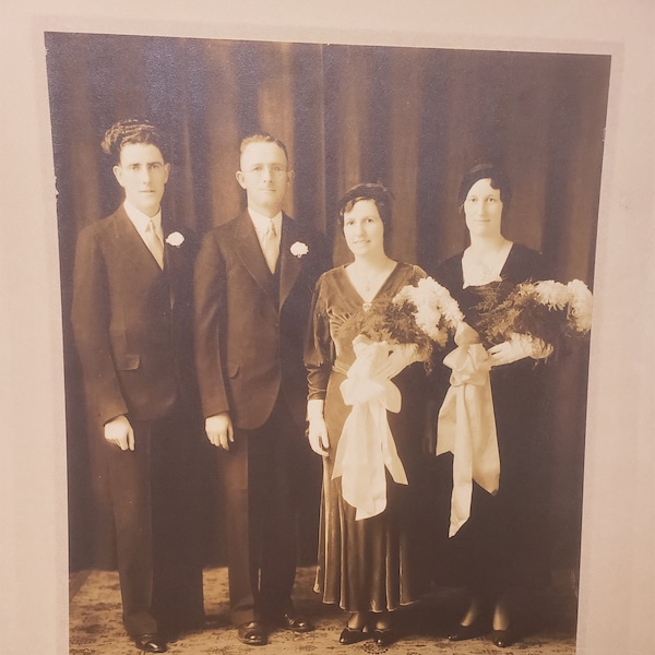 1930s  Large Vintage Wedding Photograph