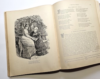 1890 Worn Book - Illustrated