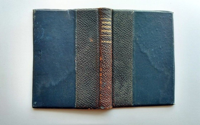 1904 Leather And Blue Decorative Paper Book Covers Etsy