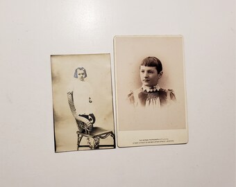 Antique Cabinet Card & Photograph - Girls