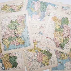 1901 ONE Antique Ireland County Map