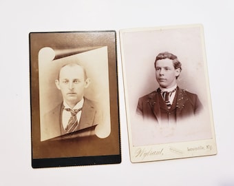 1800's Antique Victorian Cabinet Photographs