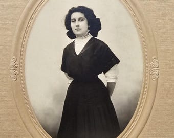 1900s Large Antique Photograph - Woman