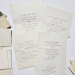 1900s  THREE Antique Wedding Invitations