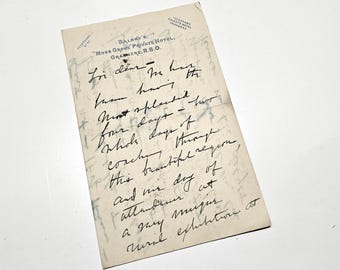 Antique Letter - Baldry's Moss Grove Private Hotel, Grasmere, United Kingdom