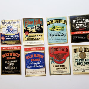 1940s Vintage Whiskey Labels