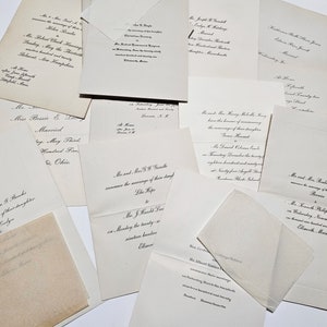 1900s THREE Antique Wedding Announcements