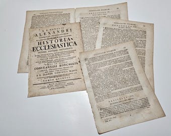 1786 Rag Cotton Text Pages - 10 pages