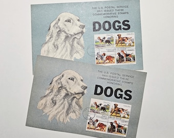 ONE 1984 US Postal Service Commemorative Stamps Honoring Dogs