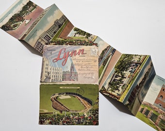 1941 Lynn, Massachusetts - Vintage Postcard Booklet