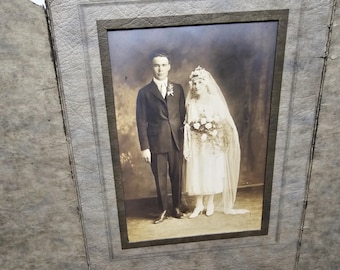 Antique Wedding Photograph - Bride and Groom