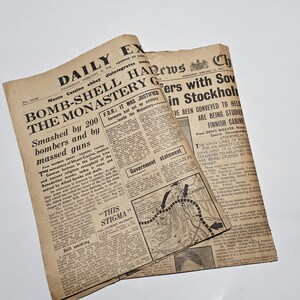 ONE February 16, 1944 - Vintage World War 2 Newspaper - Etsy