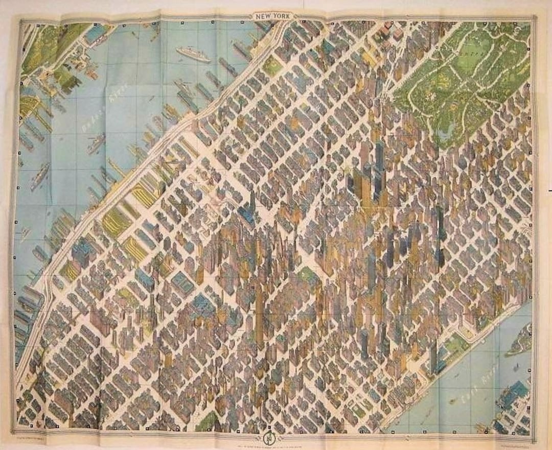 1964 New York World's Fair Map by Hernann Bollmann - Etsy