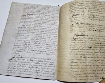 1781 Antique French Marriage Contract - Parchment Paper