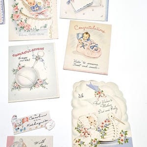 1940s Vintage Baby Congratulations Cards - 11 - Etsy
