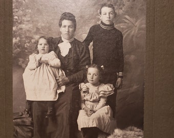 Antique Photograph - Mother and Children