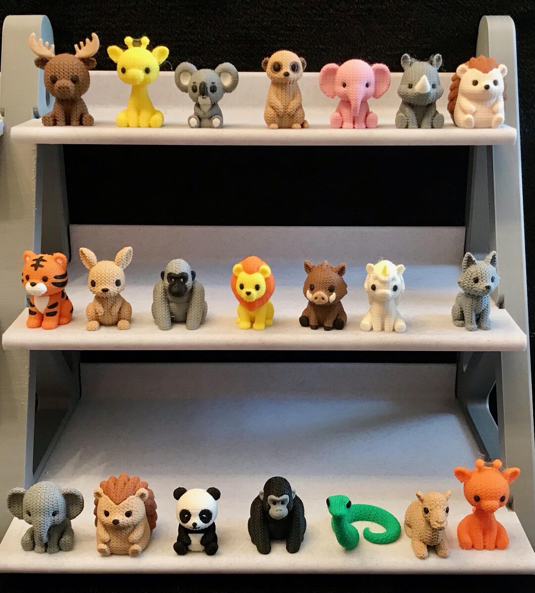 3D Printed Mini “knitted” Animals - Etsy