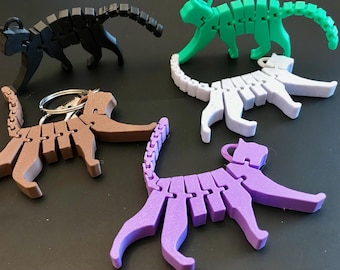 3D Articulated Cat Keychain
