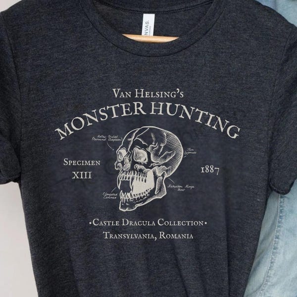 Van Helsing Monster Hunting T-Shirt: Gothic Halloween Graphic Tee