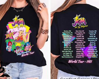 Jem and the Holograms World Tour T-Shirt: 80s Cartoon Band Tee
