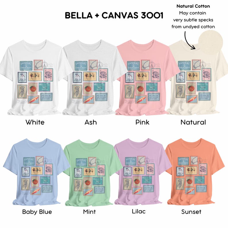 Sommaren jag blev vacker Vintage Stamp T-shirt: Kusiners strandtröja bild 9