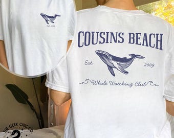 Cousins Beach Whale Watching Club T-Shirt - The Summer I Turned Pretty Shirt, TSITP Fan Merch, Coastal Aesthetic Tee, Belly Jeremiah Conrad