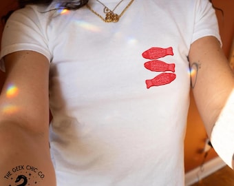 Team Jeremiah Swedish Fish Baby Tee – Subtle The Summer I Turned Pretty Inspired Top, Candy Graphic Top, TSITP Fan Gift, Bookish Merch