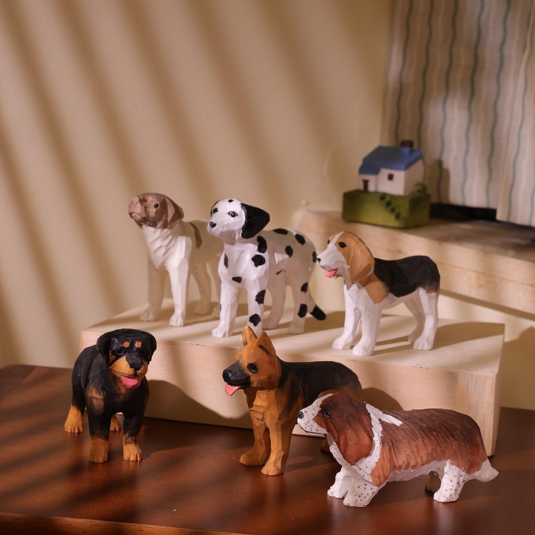 Handmade Wooden Dog Figurine, Dachshund, Hand Crafted Dogs, Dog Lover ...
