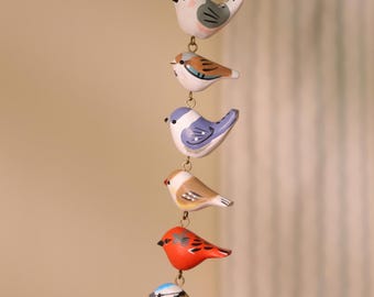 Handmade Wooden Bird Ornament, Hand Crafted Birds, Home Decor, Christmas Ornament, Artisan Animal Decor, Wood Nature Decor, Bird Lover Gift