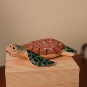Carved wood turtle - Etsy 日本