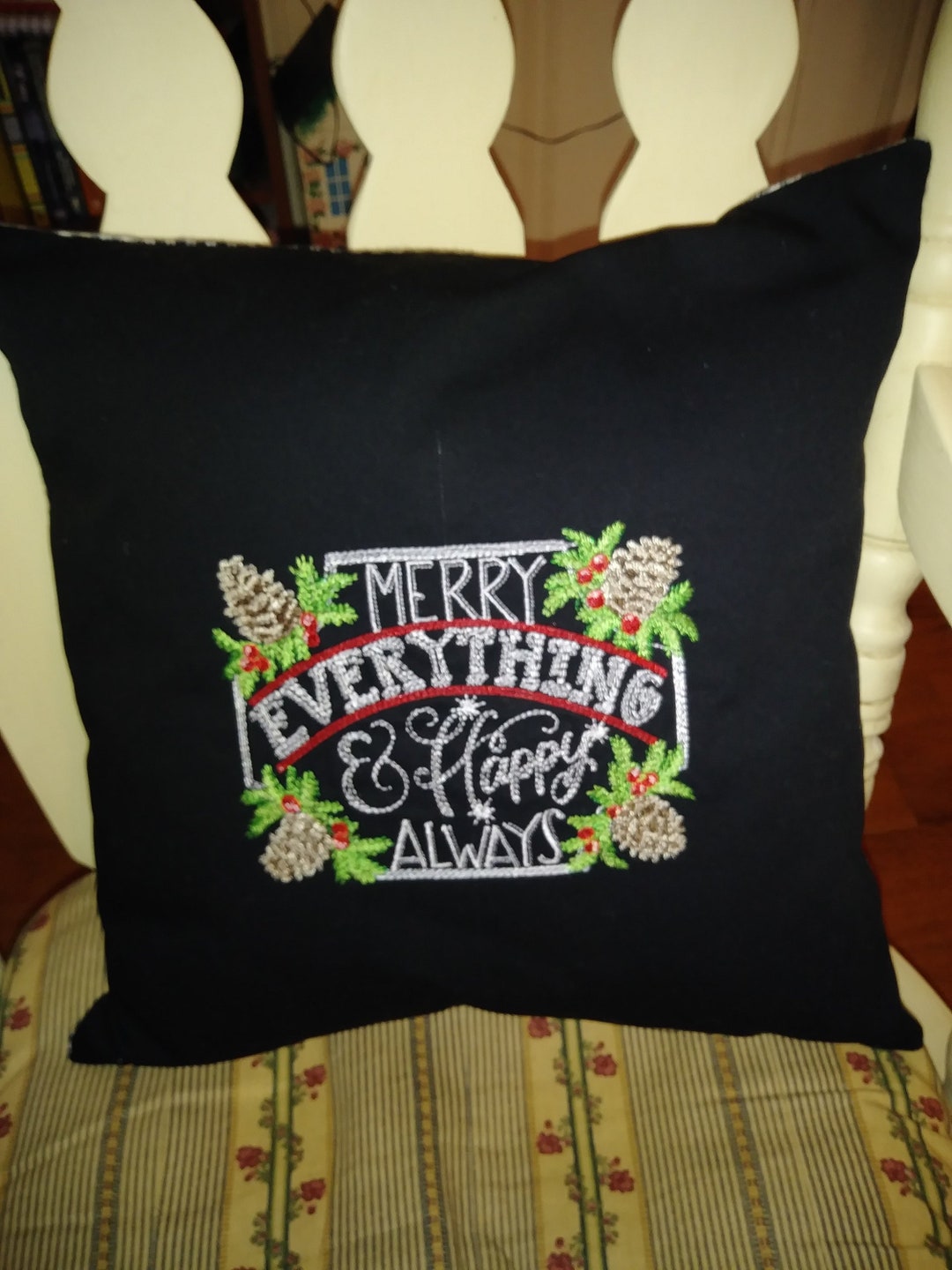 Handmade Decorative Machine Embroidery Decorative Pillow Cover Etsy