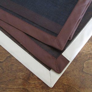 Mahjong Table Mat - Cream - Chocolate Brown