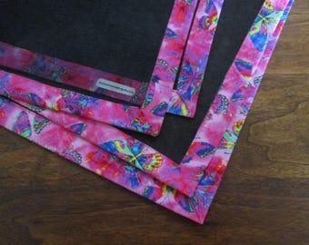 Mahjong Table Mat: Pink and Colorful Butterflies - Muffles Tile Noise