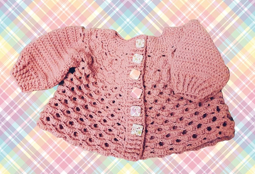 ピンクのボタン付きカーディガン - Etsy 日本
