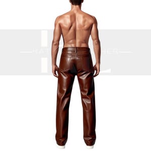 Premium Mens Brown Leather Pants/leather pant/brown pant/mens pant/gay pant/fit pant/handmade pant/handmade leather