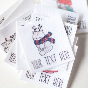Sew on Name Tags / Clothing Labels White Organic Cotton - Etsy