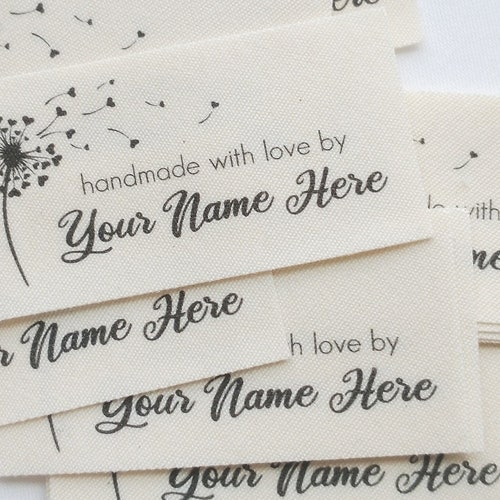 Personalized Sewing Labels for Handmade Items Custom Tags | Etsy