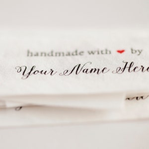 Sew on Name Tags / Clothing Labels White Organic Cotton - Etsy