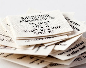 Custom Iron On Care Labels: Organic Cotton Garment Tags
