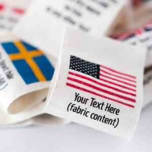 Sew on Name Tags / Clothing Labels White Organic Cotton - Etsy