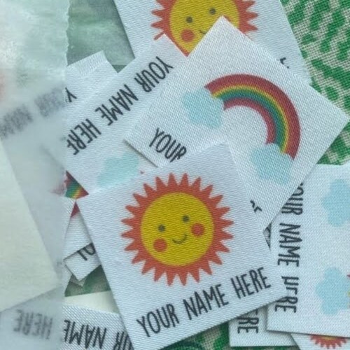 75 Kid's Clothes Labels Organic Iron on Name Tags With Etsy