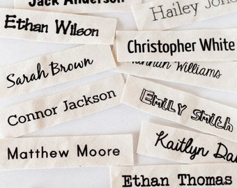 Organic Cotton Name Labels - sew on name tags (clothing labels) for children's clothing or handmade items