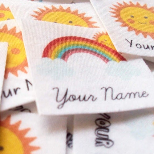 Sew on Name Tags / Clothing Labels White Organic Cotton Etsy